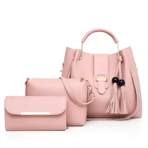 ALEXA 3 PIECE PINK HAND BAG