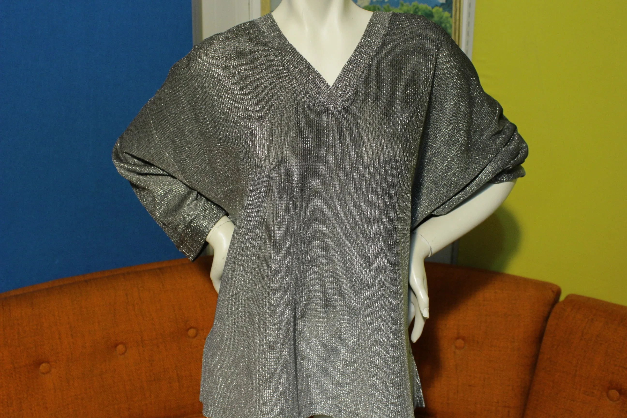 Ample Togs California Vintage Metallic Steel Wool Women's Top Shirt. 70's