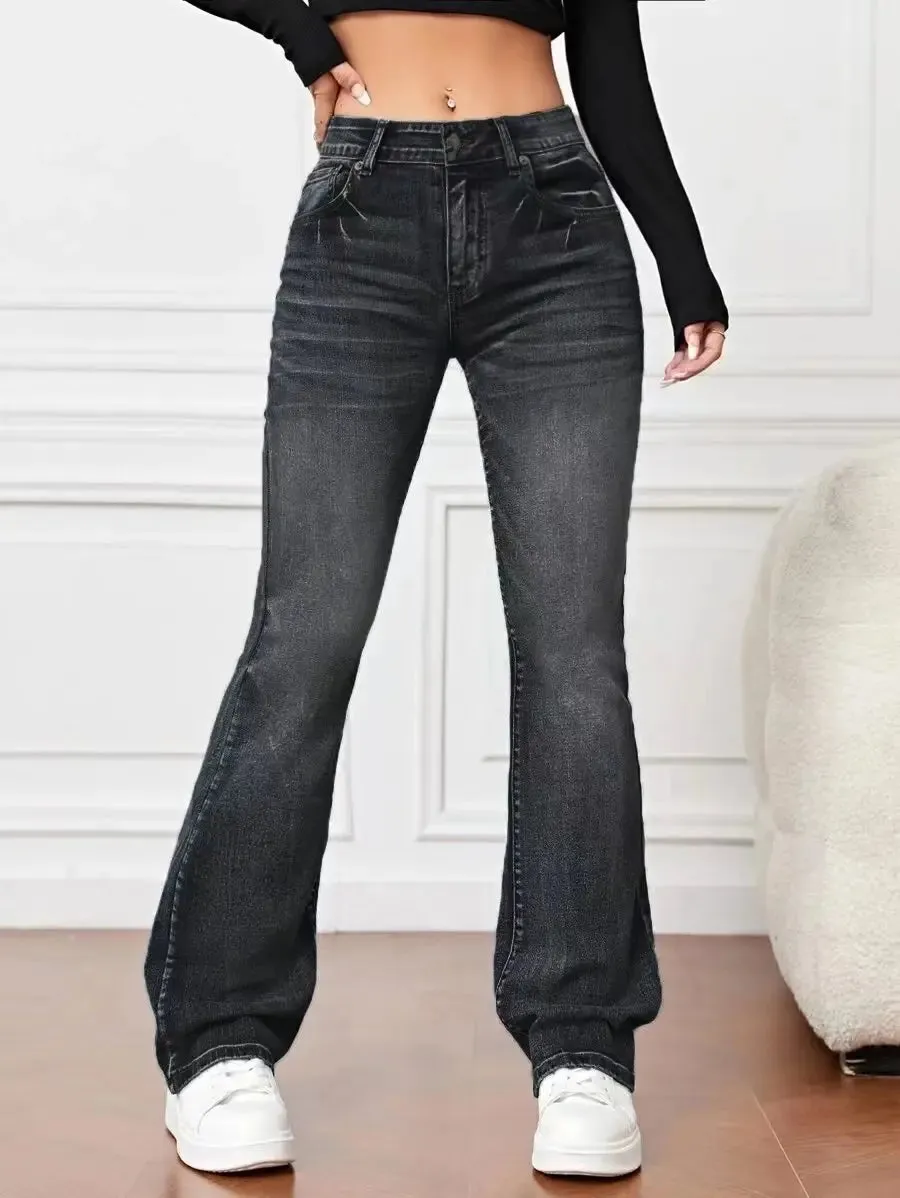 Amy Fashion - 2024 Fall Fashion Stretch Denim High Waist Casual For Women Female Clothing S-2XL Drop Shipping Jean