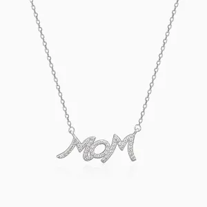 Anushka Sharma Silver Zircon MOM Necklace