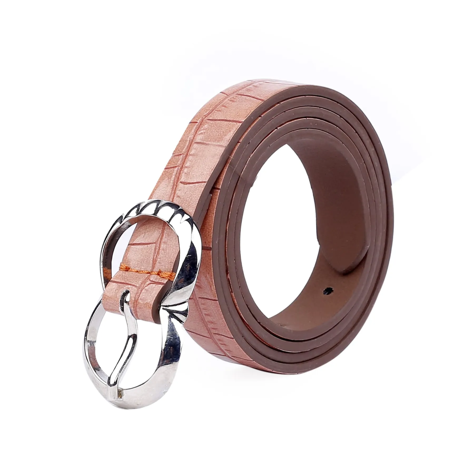 Bacca Bucci Women Leather Belts with Imported Nickle Free Buckle | Width : 20 MM | Croco Luster Belt