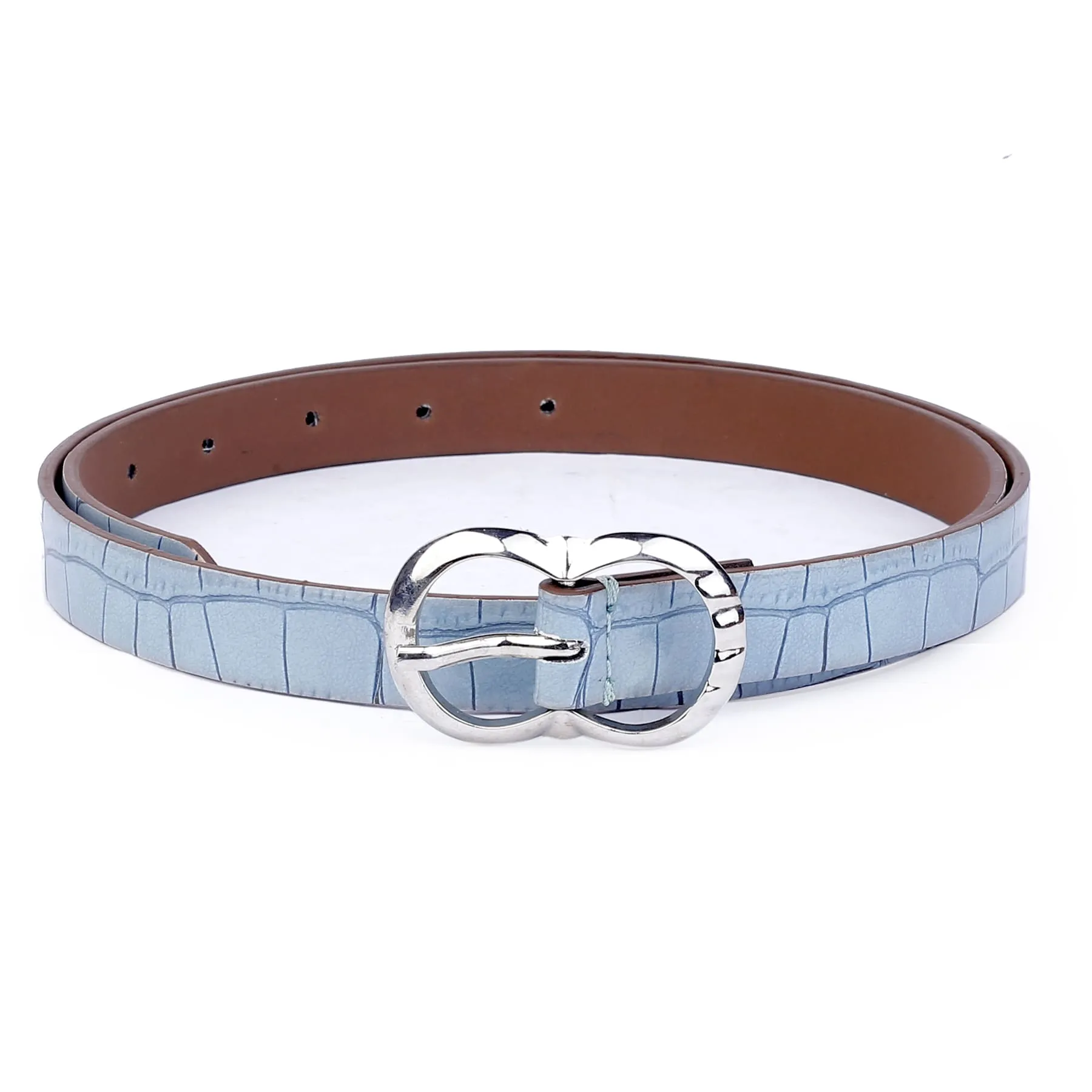 Bacca Bucci Women Leather Belts with Imported Nickle Free Buckle | Width : 20 MM | Croco Luster Belt