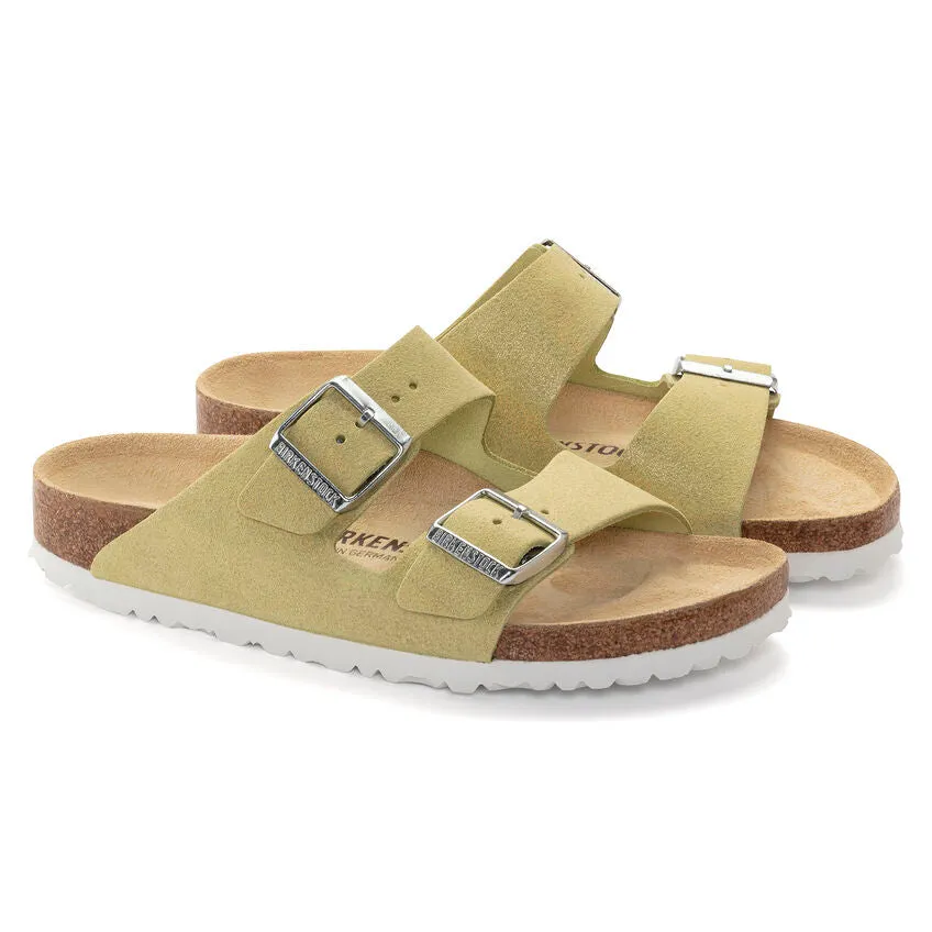 'Birkenstock' Women's Arizona Suede Leather Sandal - Shimmering Popcorn