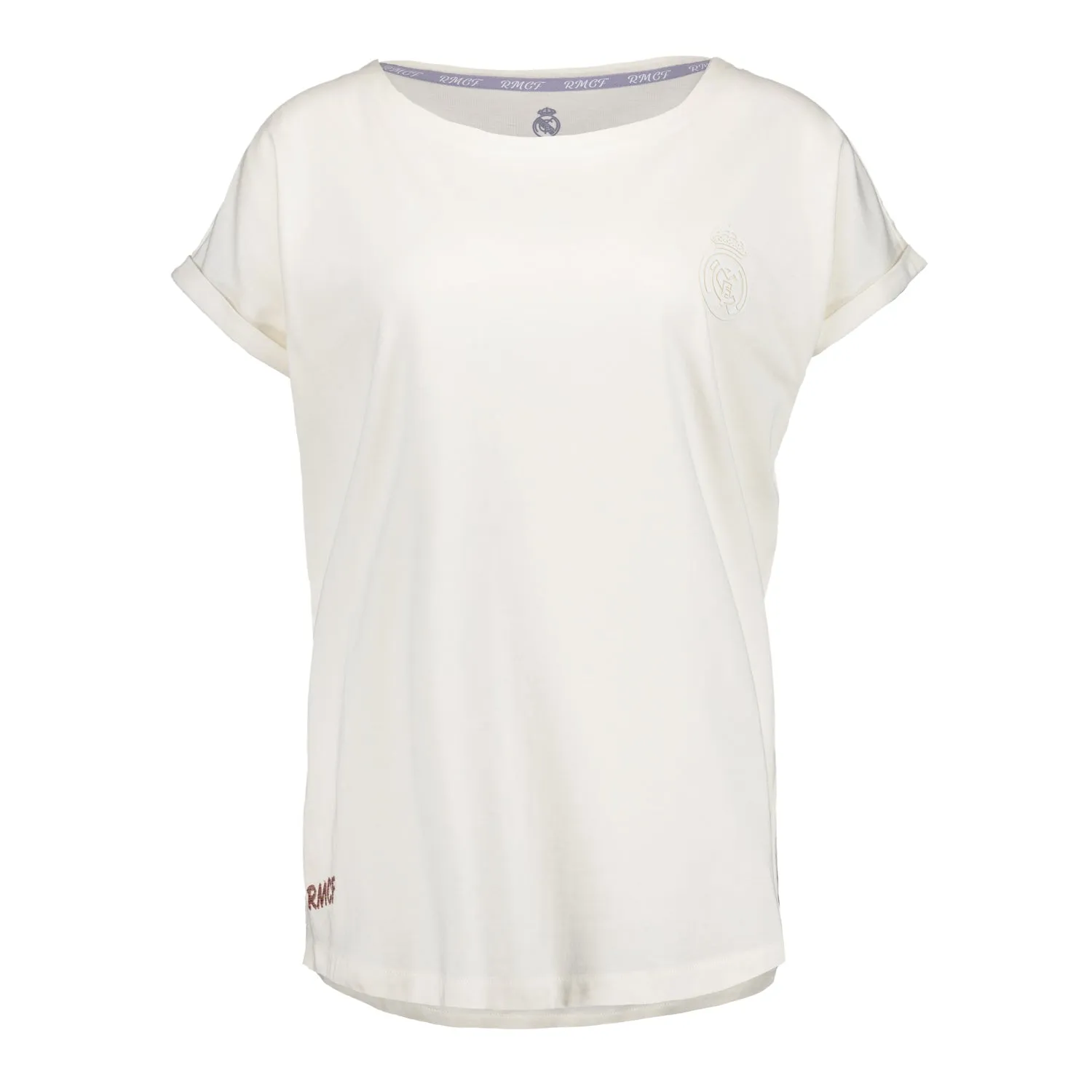 Camiseta Mujer Real Madrid Ladies Vintage Blanco Crema