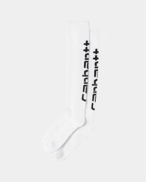 Carhartt Script Socks | White / Black