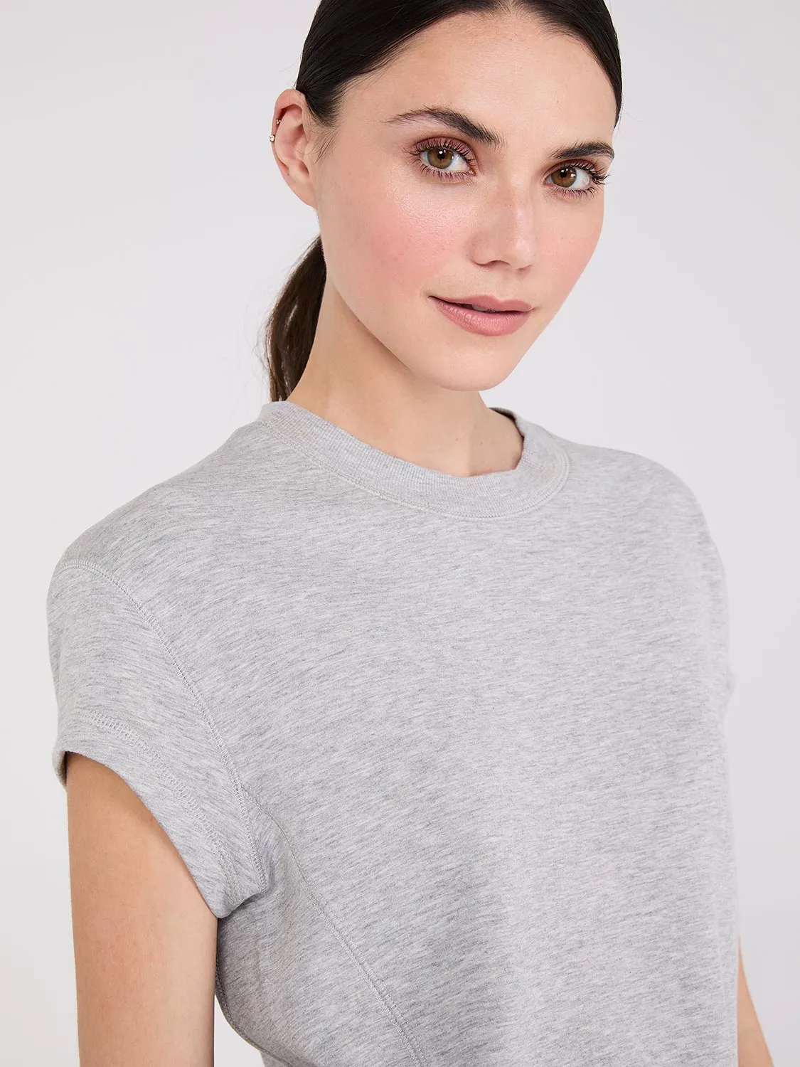 Cloud Fleece Drop Shoulder Waisted T-Shirt