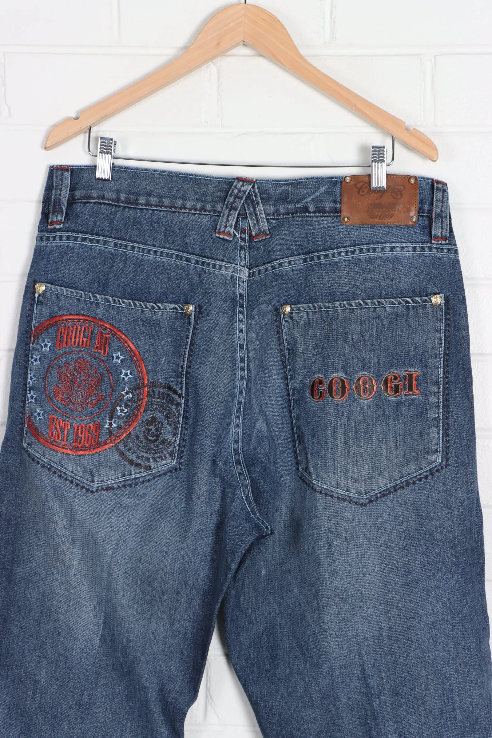 COOGI Embroidered Pocket Jeans (36 x 34)