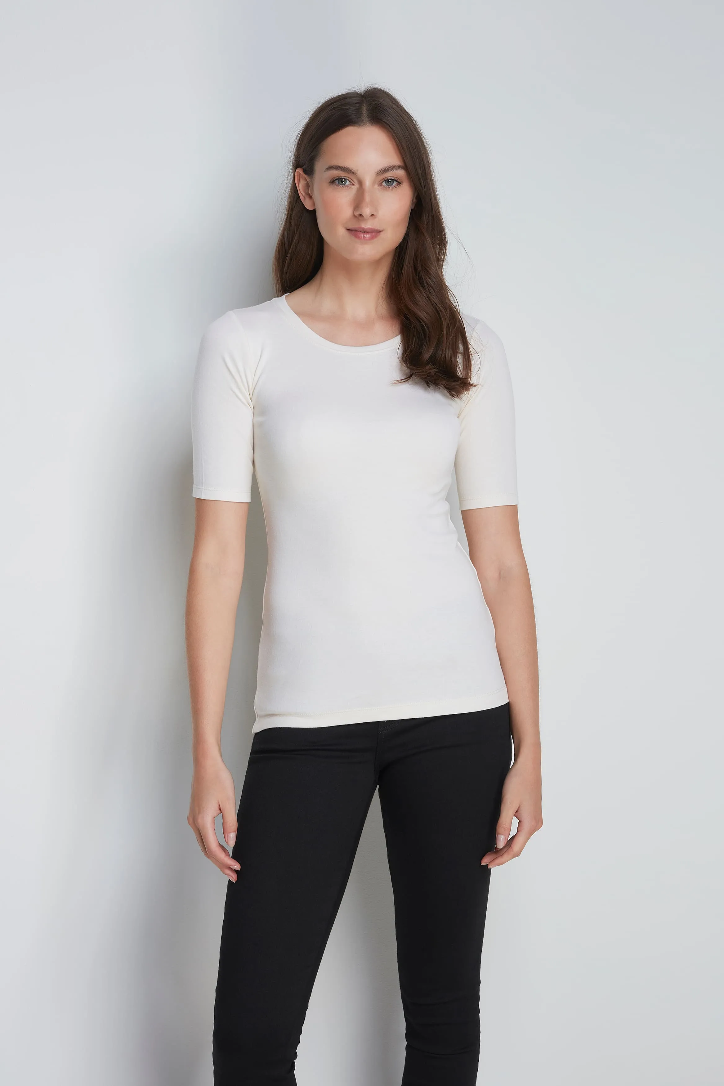 Crew Neck Cotton TENCEL Modal Blend Half Sleeve T-shirt | Multiple Colours