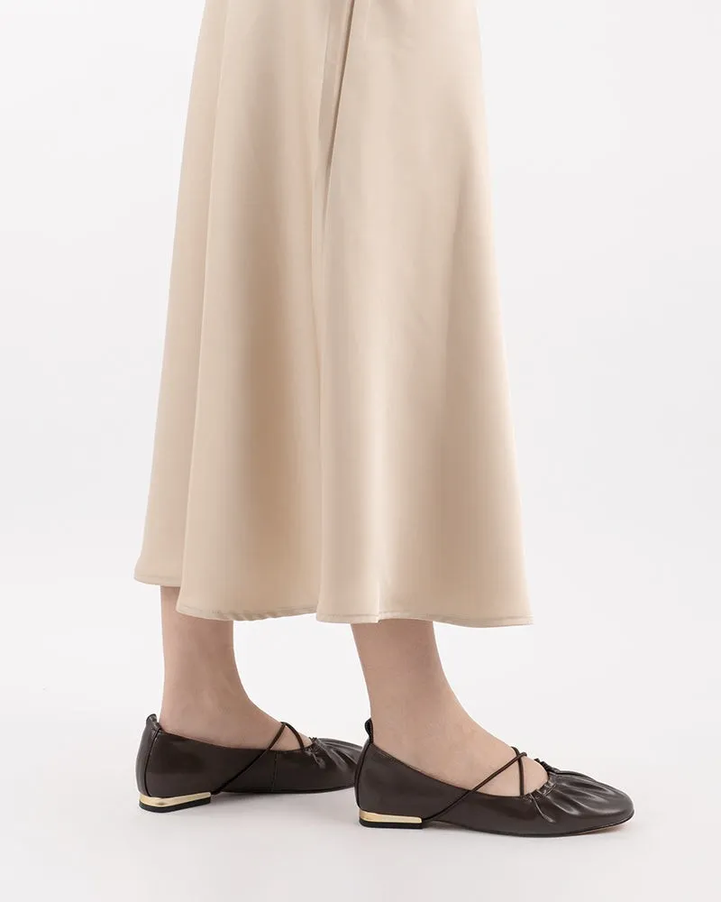 Crossover Straps Slip On Walking Ballet Flats