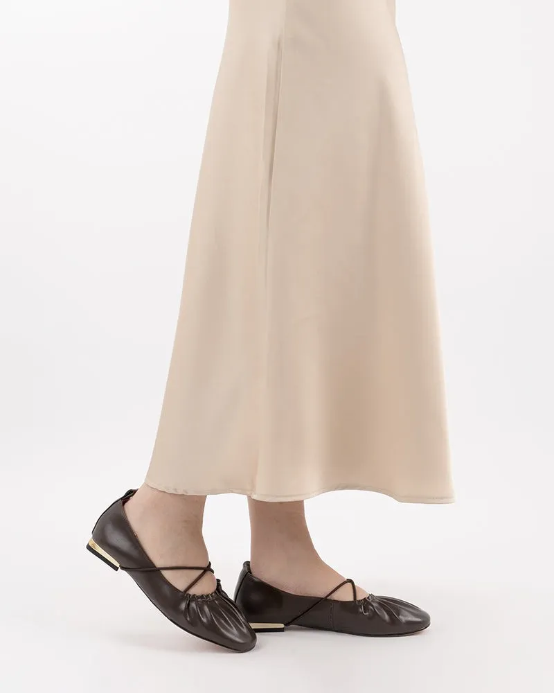 Crossover Straps Slip On Walking Ballet Flats