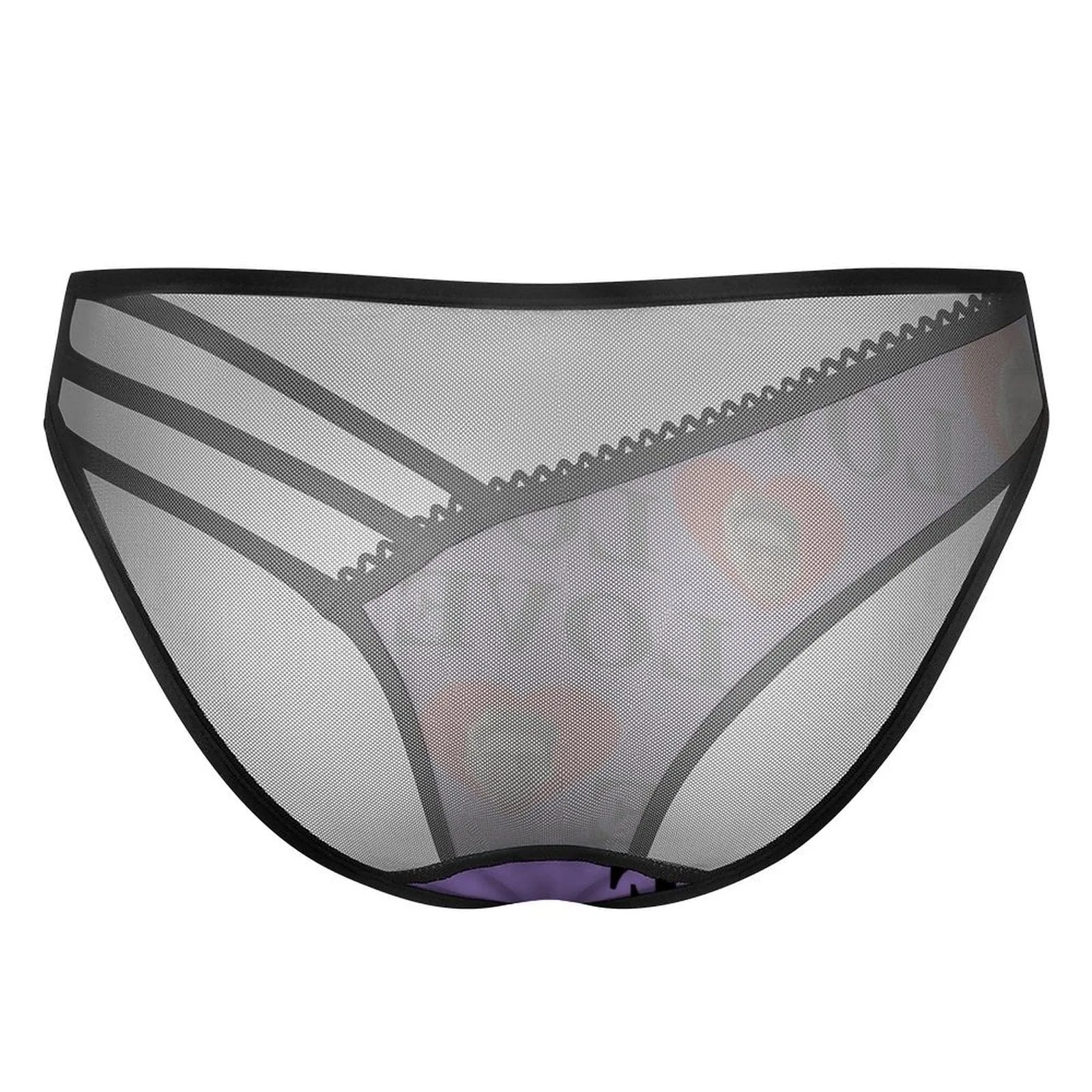 Custom Face Purple Love Women's Low Waist Mesh Briefs Personalized Underwear Panties for Women