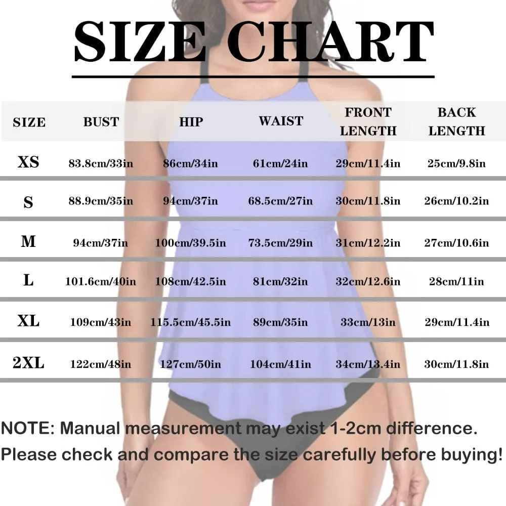 Custom Multiface Swimsuit Personalized Two Pieces Tankini Swimsuit For Women