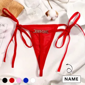 Custom Name Letters Thongs G-string Thongs for Women Panties Soft Side Tie Lingerie Briefs Multicolor Panties Sexy Jewelry(DHL is not supported)