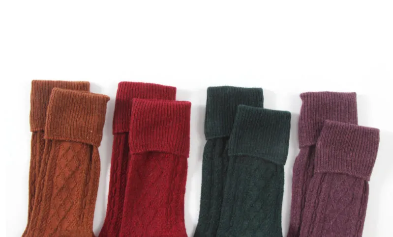 Extended Crew Length | Wool Socks | Dark Green