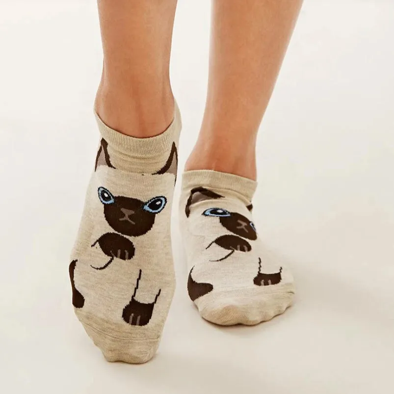 Kawaii Cute Ankle Socks - Siamese Cat