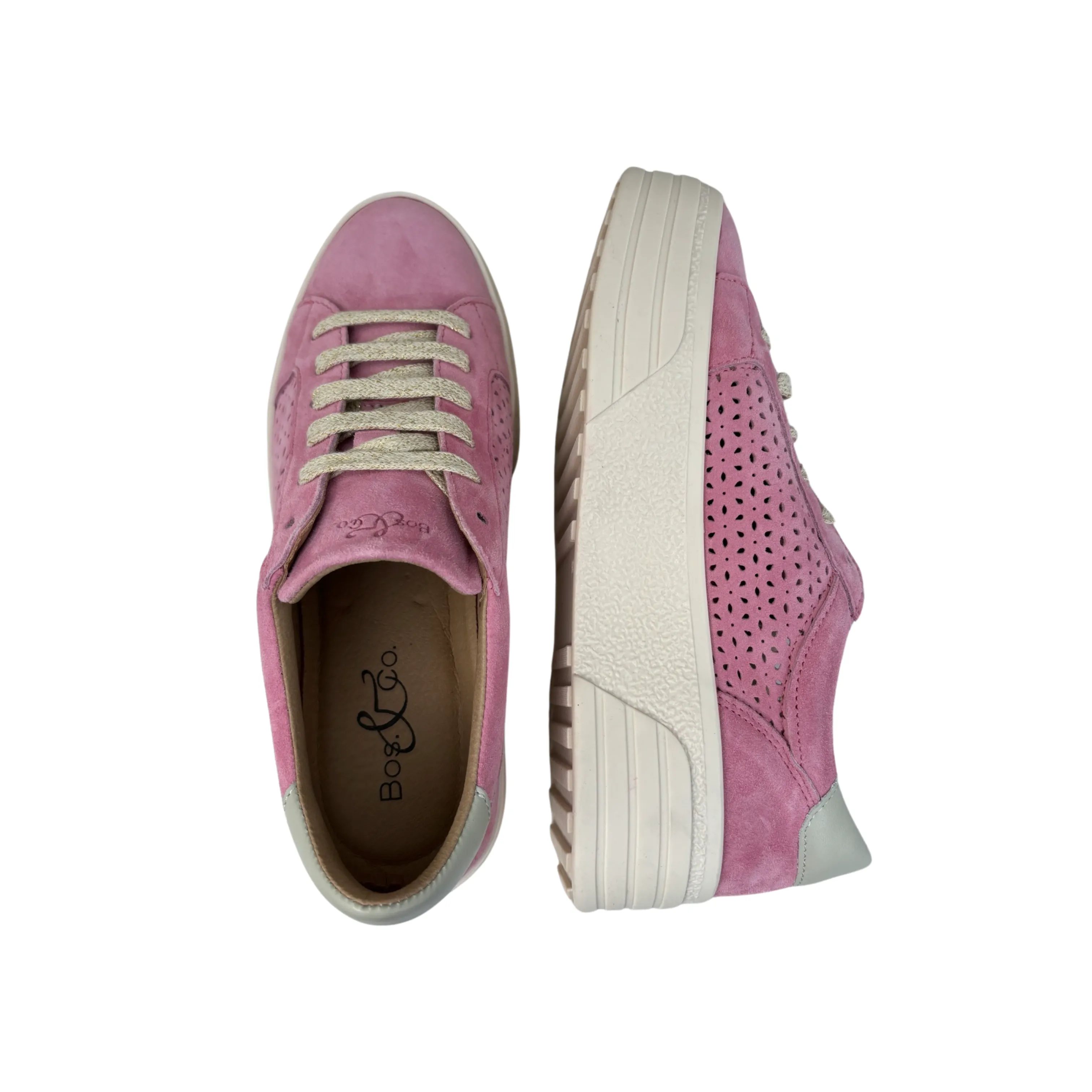 Lotta Pink Suede Lace Up