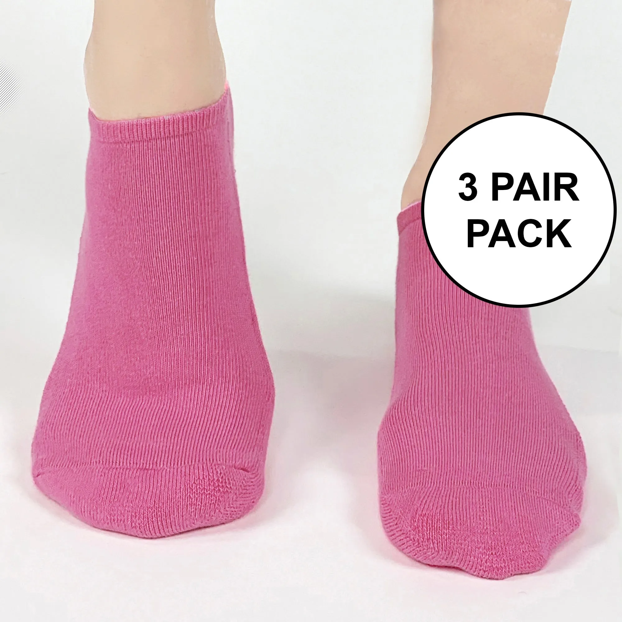 Medium Cotton No Show Socks - Sold as a 3 Pair Pack