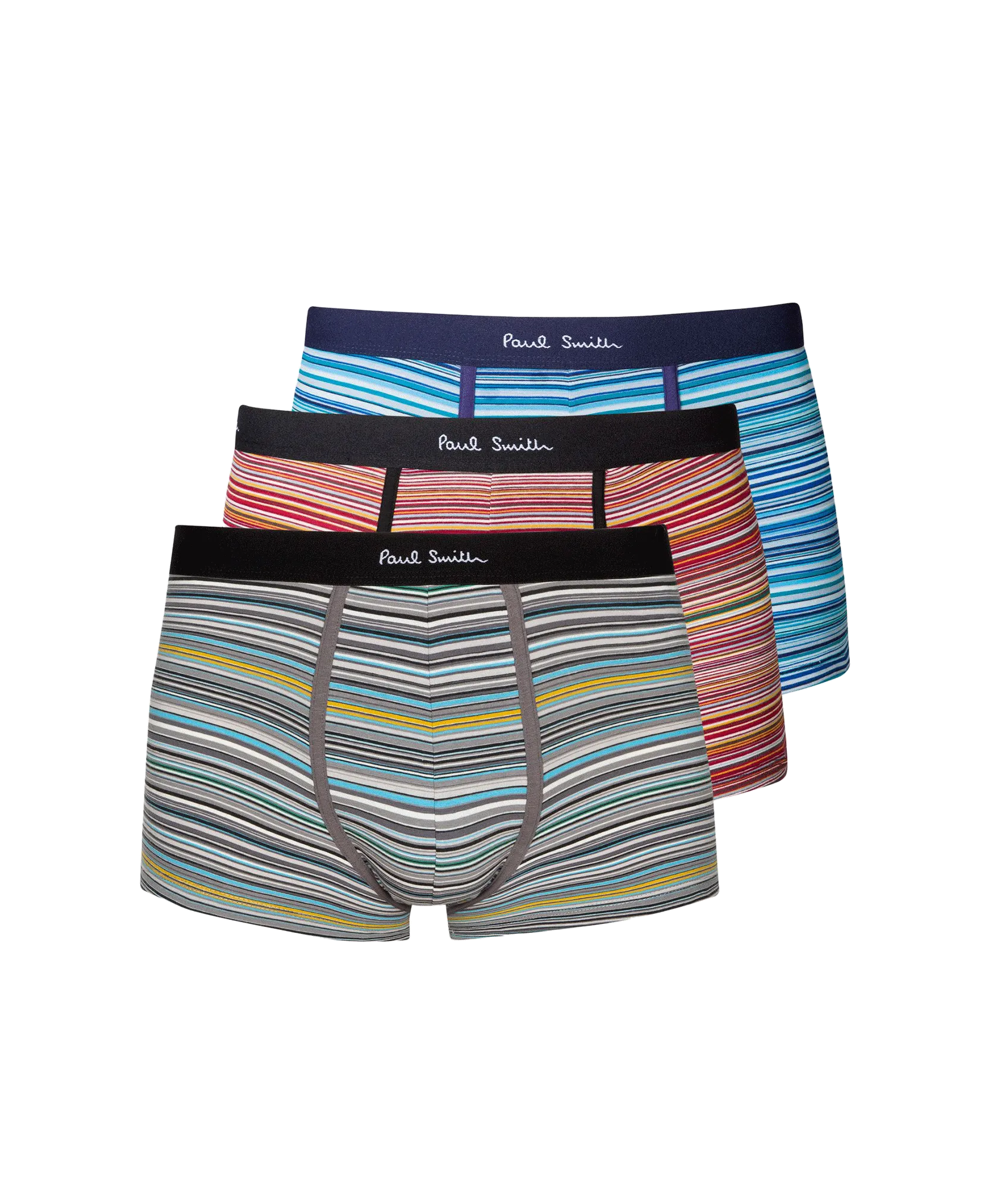 'Signature Stripe' Long Boxer Briefs Three Pack - Multi