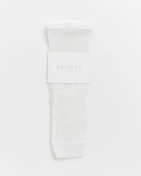 Solid Mesh Socks in White