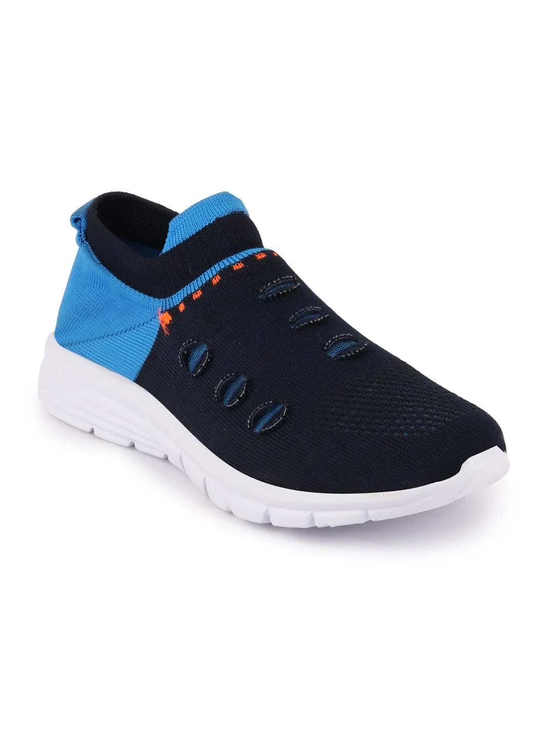 Women Blue Sports Slip-On Walking Shoes