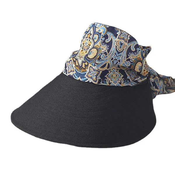 Women Summer Wide Brim Sun Bucket Hat Foldable Anti-UV Gardening Visor Cap